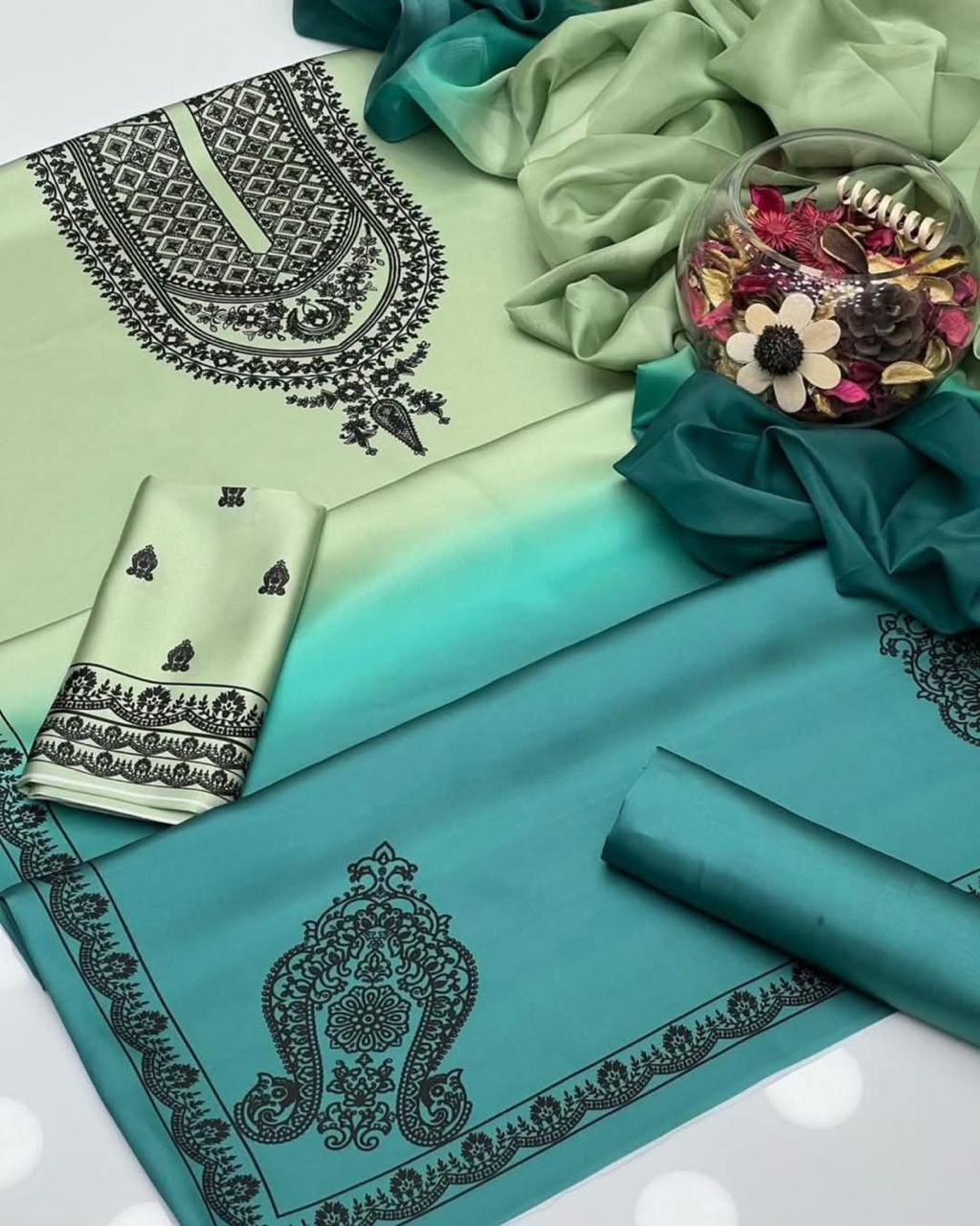 WINTER SILK DIGITAL PRINTED 3-PIECE - SD#30